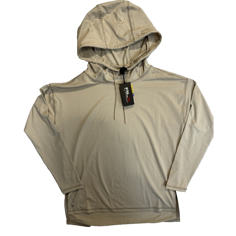 RLX Ralph Lauren Golf Women's Long Sleeve Tan‎ Hoodie Size Medium